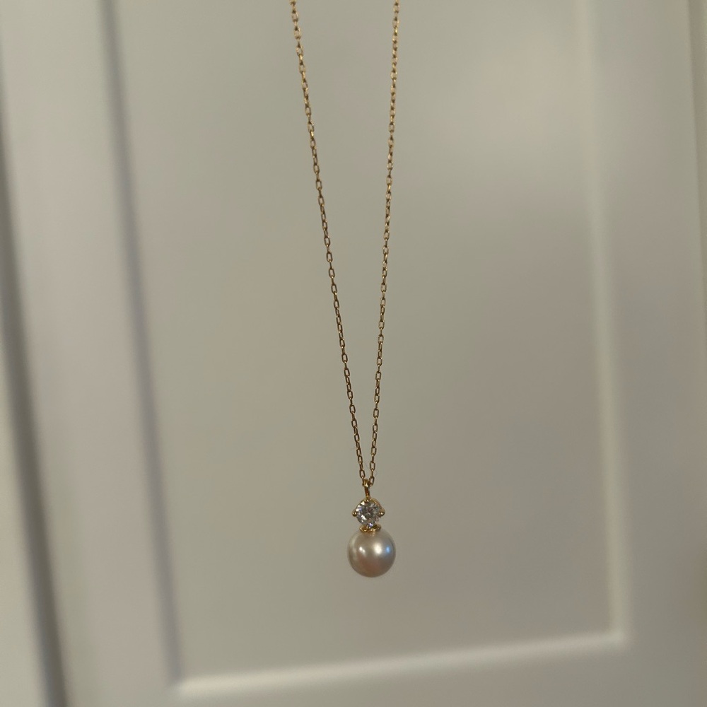 Kate Spade Gold Cream Pearl Necklace